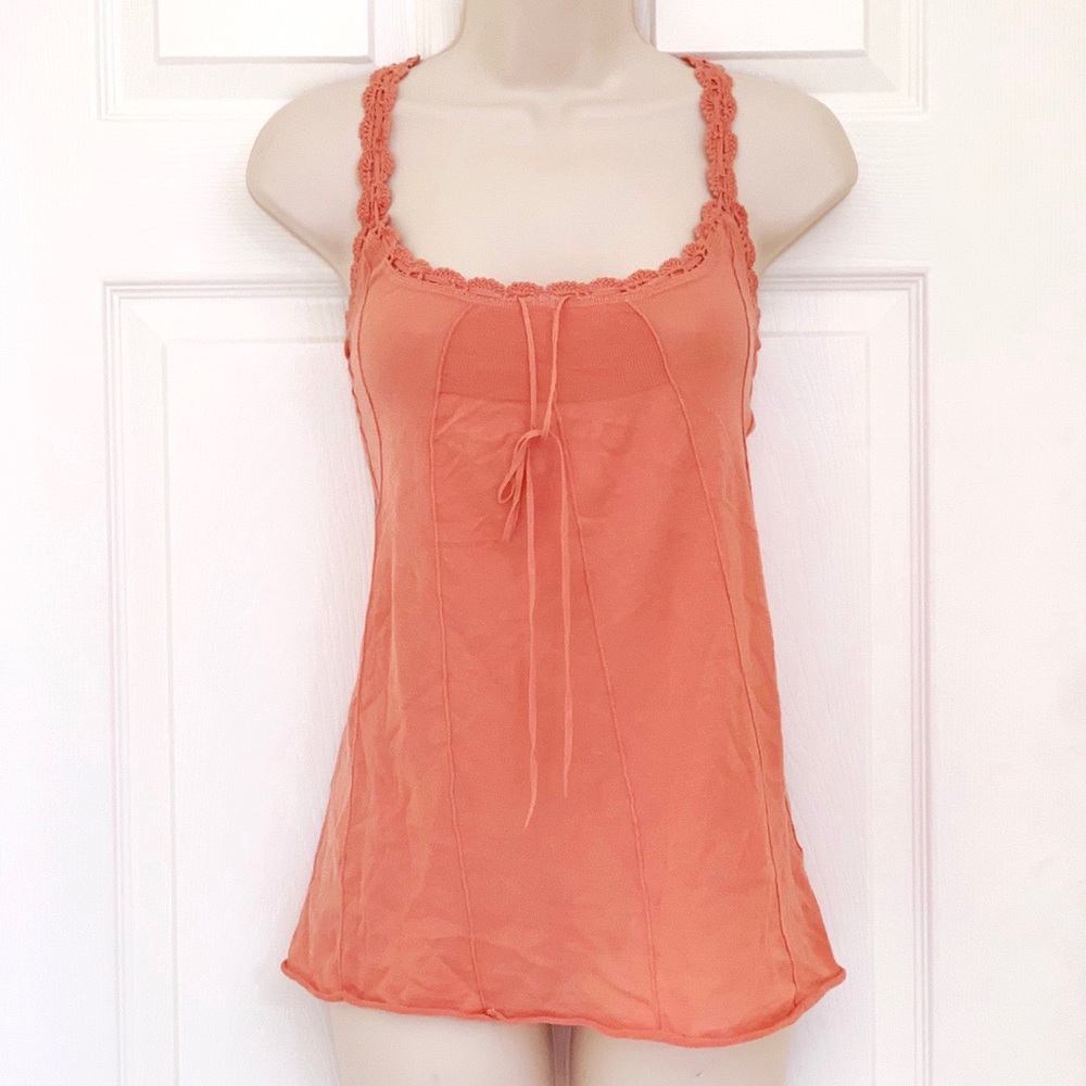 7 for All Mankind Coral Knit Sleeveless Top